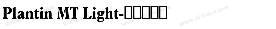 Plantin MT Light字体转换
